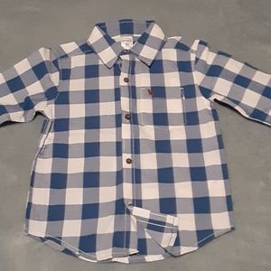 3t blue and white carters button up